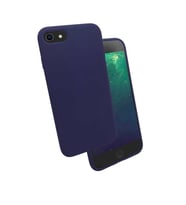 Apple Apple iPhone 7 Kılıf Kadife Ultra Esnek İnce Camera Protected Velvet Case (Lacivert)