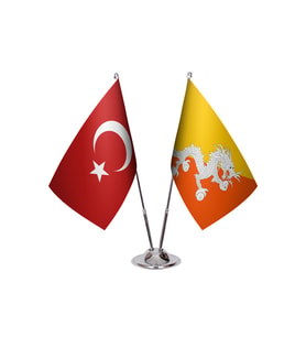 Bhutan İkili Masa Bayrağı