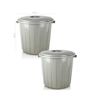 25 Litre Büyük Plastik Çöp Kutusu, Yuvarlak Kapaklı, Sağlam Tasarım