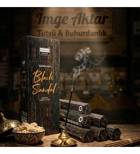 Darshan Black Sandal (Siyah Sandal) Çubuk Tütsü (20'li Paket) - Yoğun ve Derin
