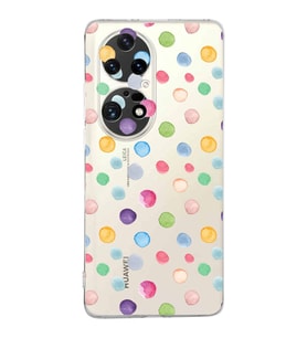 PrintiFy Huawei P50 Pro ile Uyumlu 1mm Slim Fit Water Color 6 Baskılı Şeffaf  Kılıf