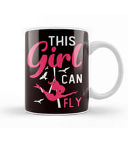 Girl Can Fly Aerialist Aerial Silk Acrobatics Dancer Acrobat Kupa Bardak Porselen