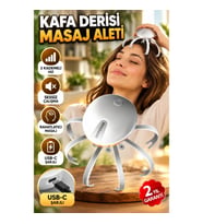 USB-C Şarjlı Kafa Derisi Masaj Cihazı – 3 Kademeli Hız ve Sessiz Çalışma