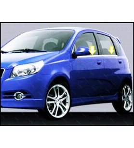 Chevrolet Aveo HB Krom Cam Çıtası 4 parça  2005-2011 Arası P.Çelik