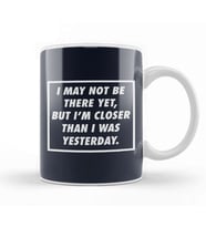 Closer Than I Was Yesterday Gym Inspiration Kupa Bardak Porselen