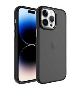 Apple iPhone 14 Pro Max Kılıf Zore May Arka Yüzey Buzlu Kılıf (Siyah)
