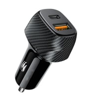 MyBlack 3.0 Qualcomm 2 Usb Hızlı Araç Şarjı 38 watt Hızlı şarj usb usb-c girişli Çakmaklık Oto Şarj Başlığı
