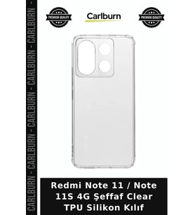 Redmi Note 11 / Note 11S 4G Şeffaf Clear TPU Silikon Kılıf Cep Aksesuarları Arka Kapak