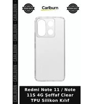 Redmi Note 11 / Note 11S 4G Şeffaf Clear TPU Silikon Kılıf Cep Aksesuarları Arka Kapak