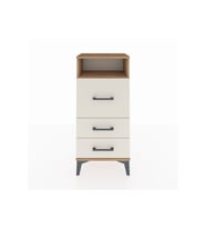 Arges Komodin Tek Raflı 3 Çekmeceli 44x30x96 Çam-Aytaşı
