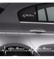 Alfa Romeo İçin Uyumlu Aksesuar Oto Ritim Sticker 2 Adet 20*9 Cm