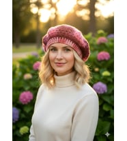 Örgü Ressam Beresi , Kemzey Handmade El Yapımı Kadın Bereleri (K.Pembe)