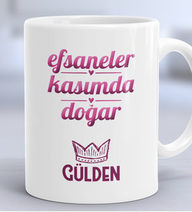 Kişiye Özel Akrep Yay Burcu Hediye Kupa Bardak Doğum Günü Hediyesi (Beyaz)