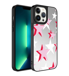 Apple iPhone 13 Pro Kılıf Aynalı Desenli Kamera Korumalı Parlak Zore Mirror Kılıf Yıldız