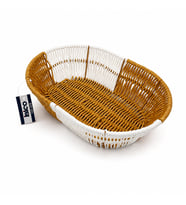 OVAL HASIR K.RENGİ - BEYAZ EKMEK SEPETİ 28X20CM (5680)