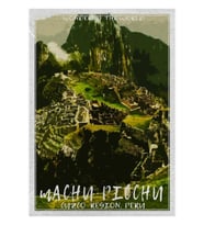 Dünyanın 7 Harikası: Machu Picchu Tablo Ahşap Poster Dekoratif