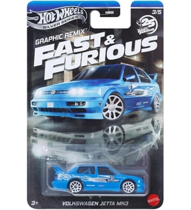Hot Wheels Fast And Furious Graphic Remix Auto Vw Jetta Mk3 - Model Cast Ölçek 1:64 - Uzunluk 7 Cm - (Çok Renkli)