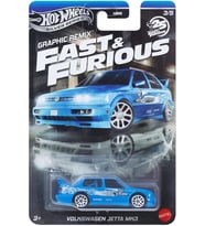 Hot Wheels Fast And Furious Graphic Remix Auto Vw Jetta Mk3 - Model Cast Ölçek 1:64 - Uzunluk 7 Cm - (Çok Renkli)