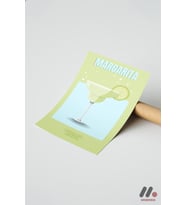 Margarita Yeşil Poster, Çerçevesiz Yüksek Kalite Duvar Afişi - Mutfak Dekorasyonu
