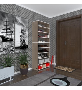 Kenzlife ayakkabılık goya crd 180*70*30 arkalıksız ayakkabı ofis dolabı iki bölme