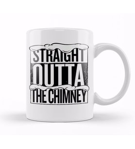 Straight Outta The Chimney Christmas Kupa Bardak Porselen
