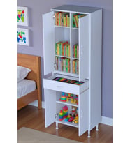 Eliusta Line Beyaz 70 cm Banyo Dolabı Çok Bölmeli Banyo Düzenleyici Dolap 4 Kapaklı 4 Raflı 70x173x32,5 cm