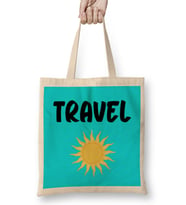 Funny Travel Gift Design lover-Trippin Wanderlust Journey Adventurer Vacation Bez Çanta Uzun Saplı