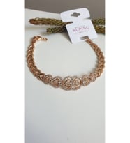ÇELİK BİLEKLİK XUPİNG BALIK SIRTI TAŞLI ROSE GOLD RENK ANTİALERJİK KARARMAZ SERİ 18 CM FMACCESORİES