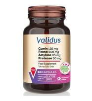 Validus Digestive Comfort Cumin + Fennel + Amylase 60 Kapsül