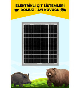ATLAS ELEKTRİKLİ ÇİT 25W GÜNEŞ PANELİ