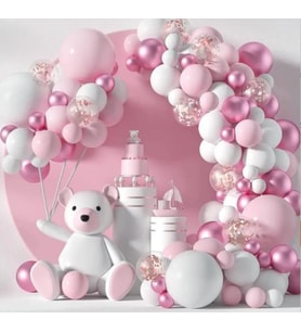 PEMBE-BEYAZ BALON SETİ
