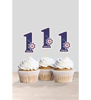 Denizci Temalı * 1 (bir) Yaşında Cupcake Süsü '10lu