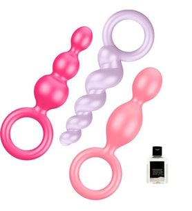 Satisfyer 3 Farklı Şekilde Kullanıma Uygun Boğumlu 3 Lü Set+Jel