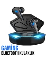 K55 TWS Bluetooth Kablosuz Oyuncu Kulak İçi Kulaklık Mavi - Siyah