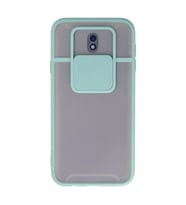 Samsung Galaxy J7 Pro / J730 Kılıf Palm Buzlu Kamera Sürgülü Silikon - Turkuaz