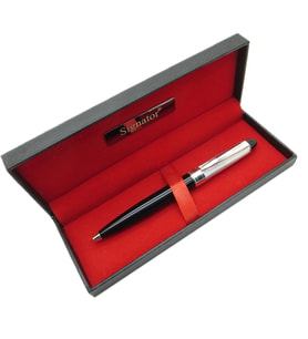 Signator® T518 Gümüşi Siyah Tükenmez Kalem  İsme Özel Kalem  Hediyelik Kalem (Karışık)