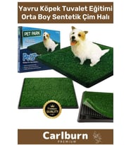 3 Tabakalı Kolay Temizlenir Evcil Hayvan Yavru Köpek Tuvalet Eğitimi Orta Boy Sentetik Çim Halı