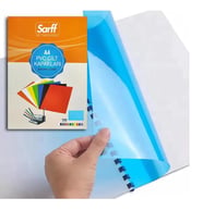 Sarff A4 160m PVC Cilt Kapağı Şeffaf Mavi