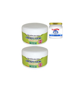 2li Çörek Otu Kremi Büyük XLBoy 200 ml Ağrı Kremi Green + 50 ml Snow Kitten Krem / Diz Dirsek İskelet Sırt Bel Kas Eklem Ağrılarına Masaj Seti