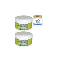 2li Çörek Otu Kremi Büyük XLBoy 200 ml Ağrı Kremi Green + 50 ml Snow Kitten Krem / Diz Dirsek İskelet Sırt Bel Kas Eklem Ağrılarına Masaj Seti