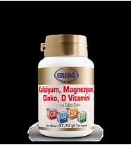 ERSAĞ KALSİYUM, MAGNEZYUM, ÇİNKO, D VİTAMİNİ