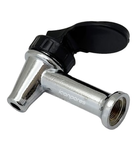 Semaver İle Uyumlu Musluk Göstergesiz, İçten Dişli, Basmalı, Demir, Kazan Musluğu 7cm