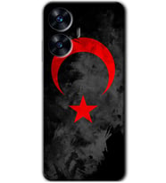 Realme C55 Kılıf HD Desen Baskılı Kılıf - Black Ayyıldız