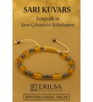 Sertifikalı Sarı Kuvars Taşı Bileklik Zenginlik Enerjisini Artırır ve Şans Alanınızı Genişletir (Çok Renkli)