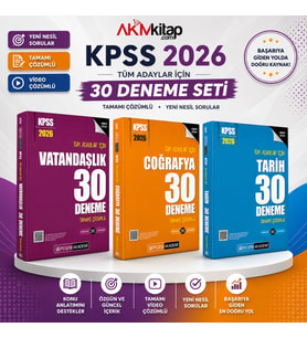 Pegem Yayınları 2026 KPSS Tarih Coğrafya ve Vatandaşlık Deneme Seti 3 Kitap