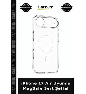 iPhone 17 Air Uyumlu MagSafe Sert Şeffaf Cihaz Zırhı Cep Aksesuar Koruyucu Kap
