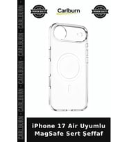 iPhone 17 Air Uyumlu MagSafe Sert Şeffaf Cihaz Zırhı Cep Aksesuar Koruyucu Kap