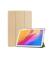 Huawei MatePad T10S Uyumlu Zore Smart Cover Standlı 1-1 Kılıf (Gold)