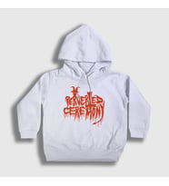 Presmono Unisex Çocuk Beyaz Logo Perverted Ceremony Kapüşonlu Sweatshirt 428238tt