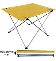 54001 Argeus Katlanabilir Alüminyum Masa /Sarı